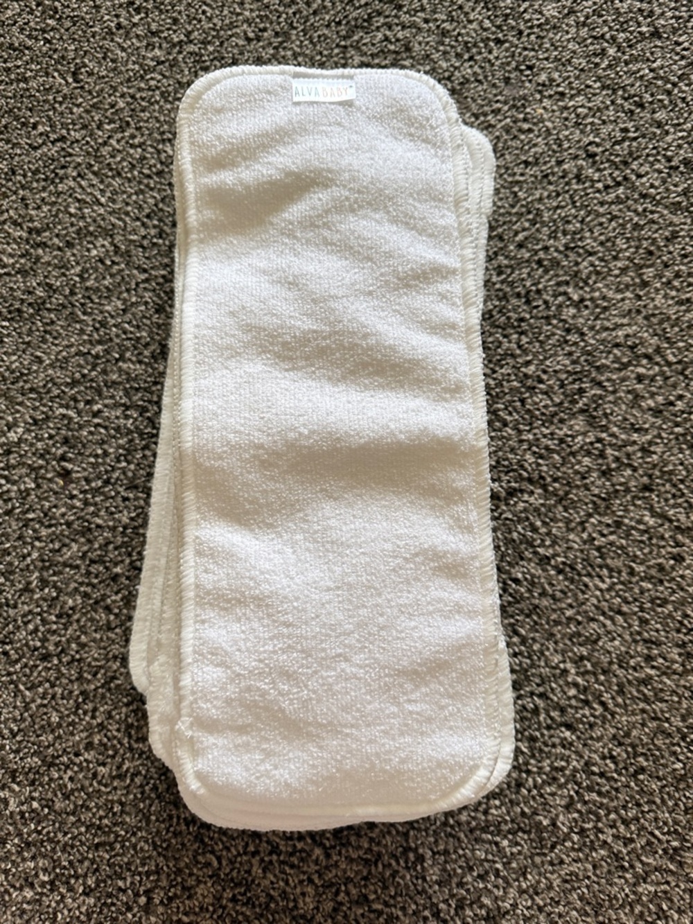 ALVABABY White Cloth Diaper Inserts - Absorbent Polyester Set of 12